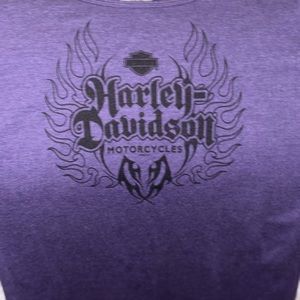Harley Davidson purple cotton long sleeve t-shirt #bikerchic
